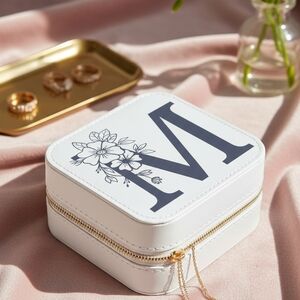 White Floral Jewelry Box